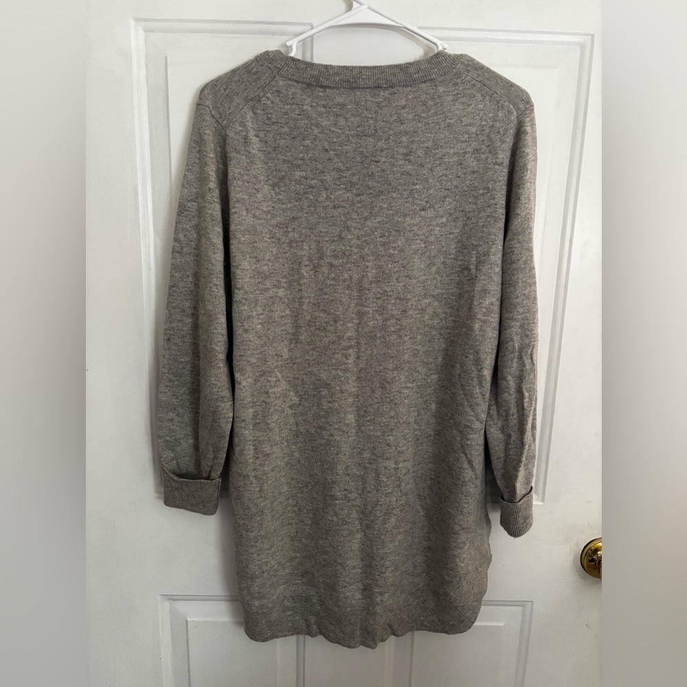 J.Crew Gray Merino Wool Blend Sweater Crewneck Lightweight Size M - Picture 9 of 10